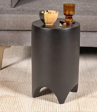 Creative Co Op Hand-Carved Wood Side Accent Table