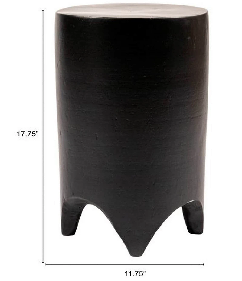 Creative Co Op Hand-Carved Wood Side Accent Table