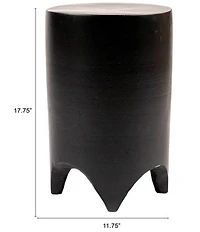 Creative Co Op Hand-Carved Wood Side Accent Table