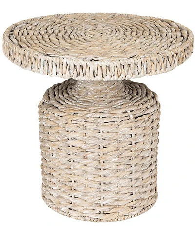 Creative Co Op Hand-Woven Water Hyacinth Accent Table