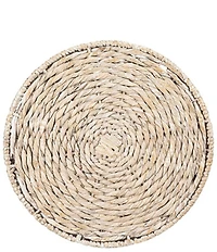 Creative Co Op Hand-Woven Water Hyacinth Accent Table