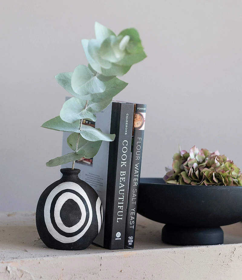 Creative Co Op Black Mango Wood Footed Bowl