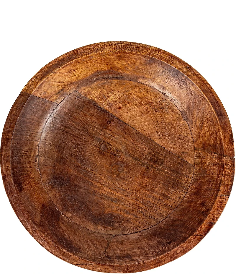Creative Co Op Mango Wood Footed Bowl