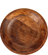 Creative Co Op Mango Wood Footed Bowl
