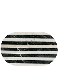 Creative Co Op Striped Marble Cheese and Cutting Board