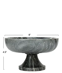 Creative Co Op Marble Footed Pedestal Bowl