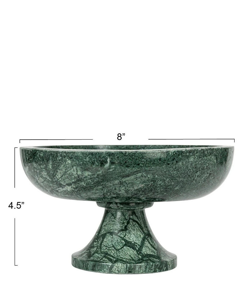 Creative Co Op Marble Footed Pedestal Bowl