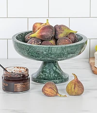 Creative Co Op Marble Footed Pedestal Bowl