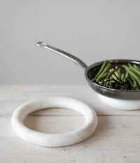 Creative Co Op Marble Trivets for Dining Table, Set of 2