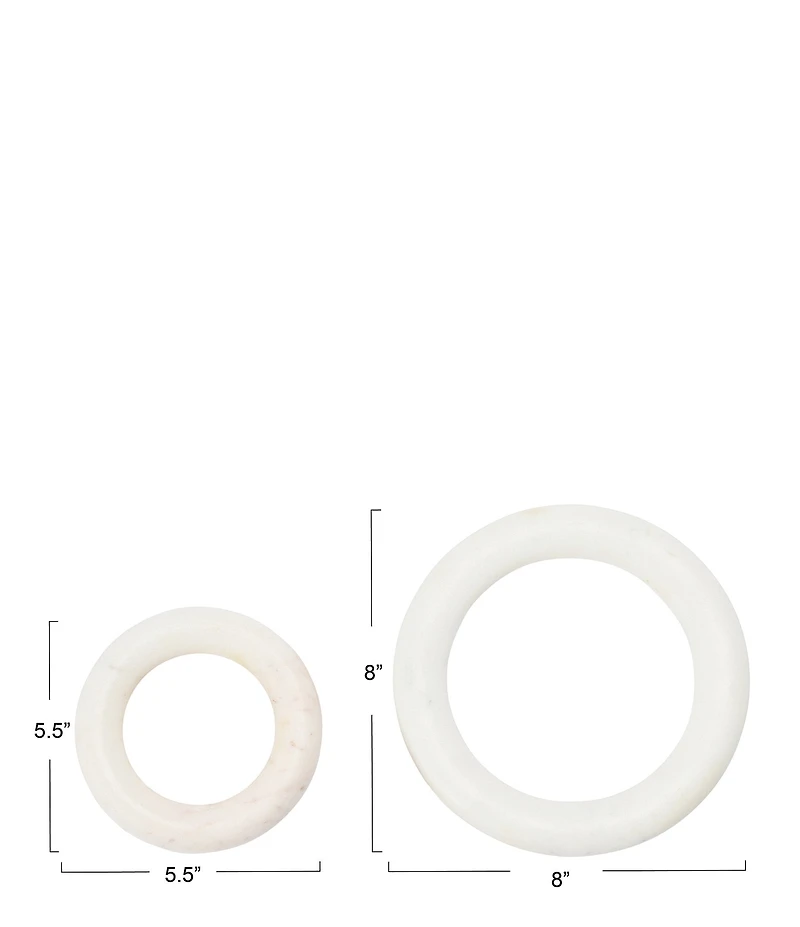 Creative Co Op Marble Trivets for Dining Table, Set of 2