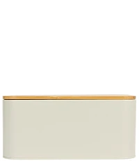 Creative Co Op Metal Bread Bin with Bamboo Lid