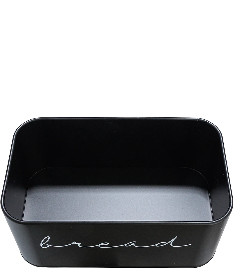 Creative Co Op Metal Bread Bin with Bamboo Lid
