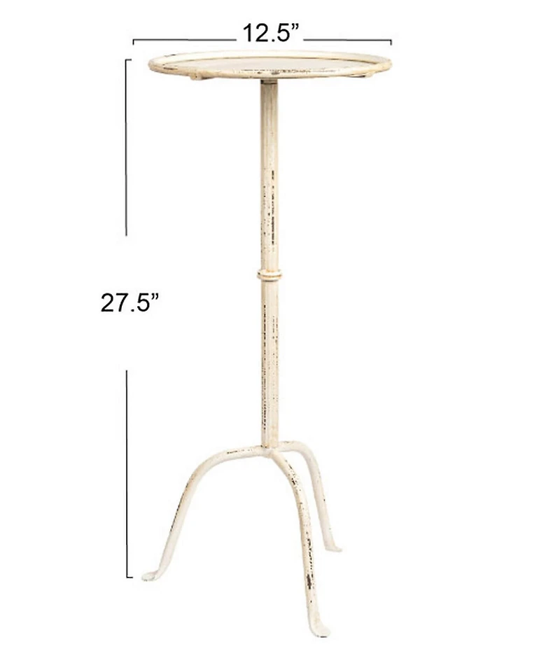 Creative Co Op Metal Martini Cocktail Accent Table