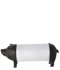 Creative Co Op Metal Pig Paper Towel Holder