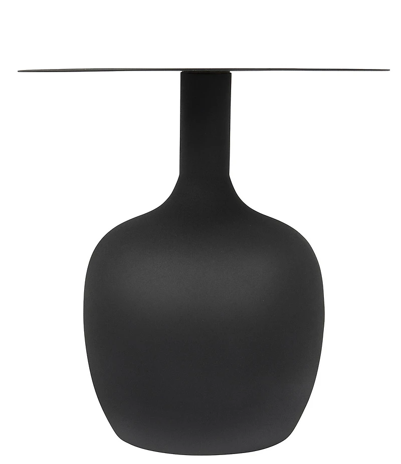 Creative Co Op Modern Textured Round Metal Side Accent Table