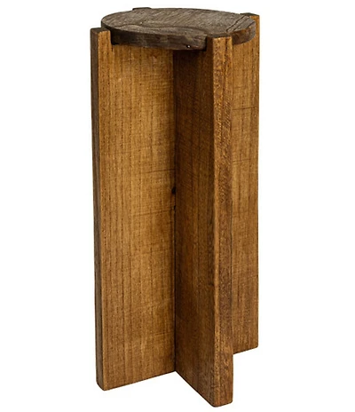 Creative Co Op Paulownia Wood Round Accent Table, Brown