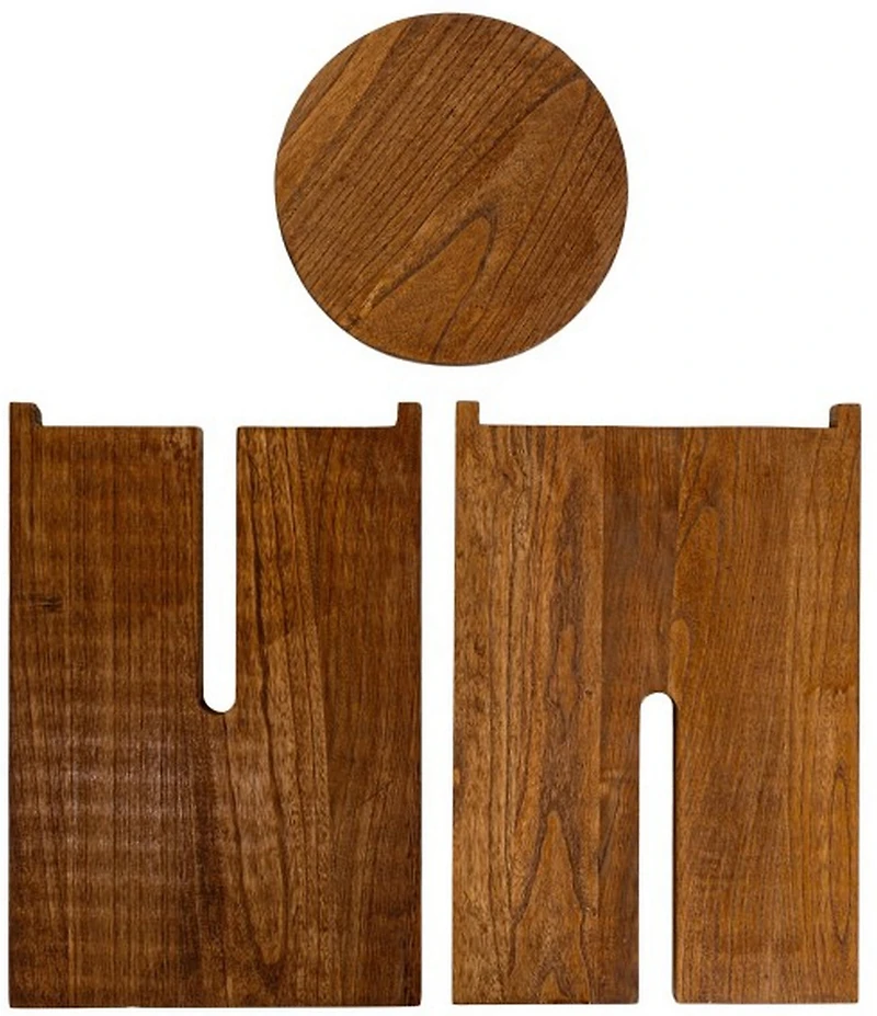 Creative Co Op Paulownia Wood Round Accent Table, Brown