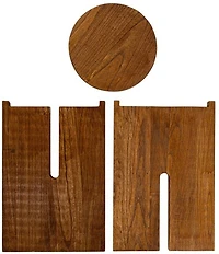 Creative Co Op Paulownia Wood Round Accent Table, Brown