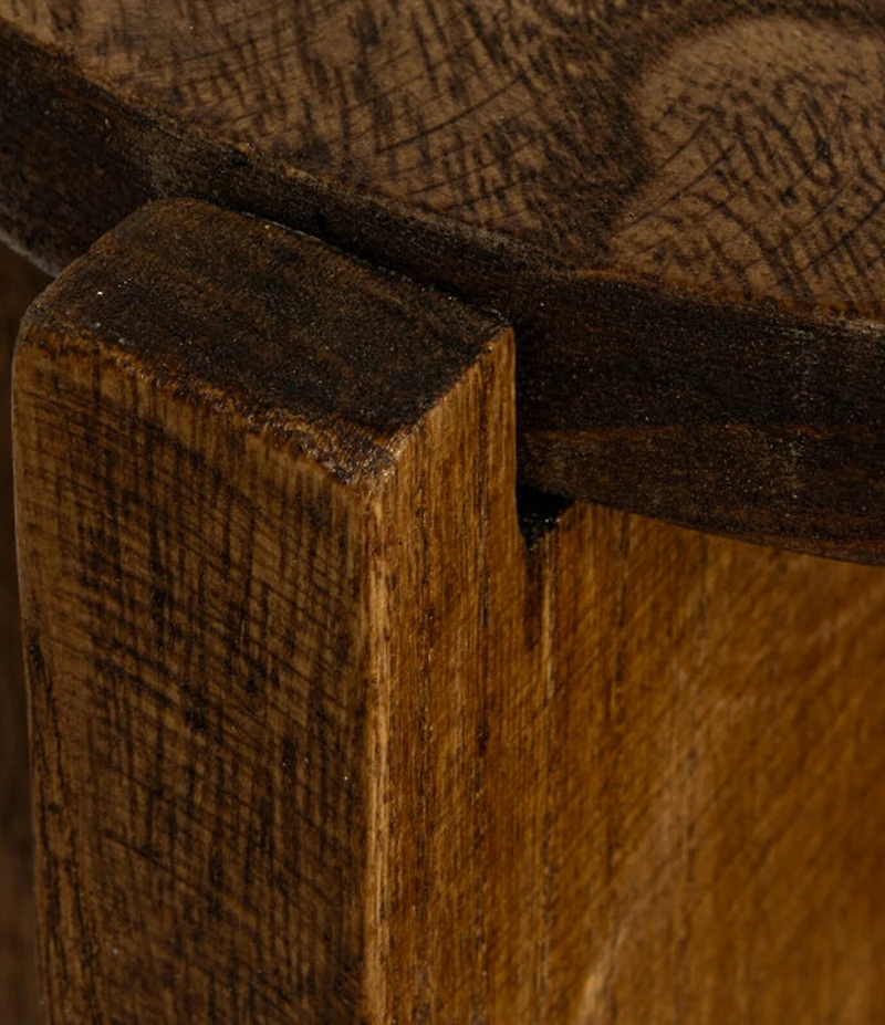 Creative Co Op Paulownia Wood Round Accent Table, Brown