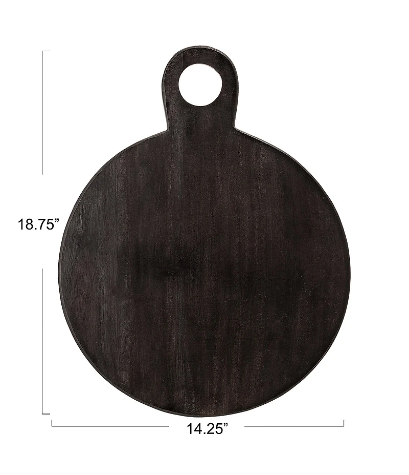 Creative Co Op Round Acacia Wood Cheese and Cutting Board