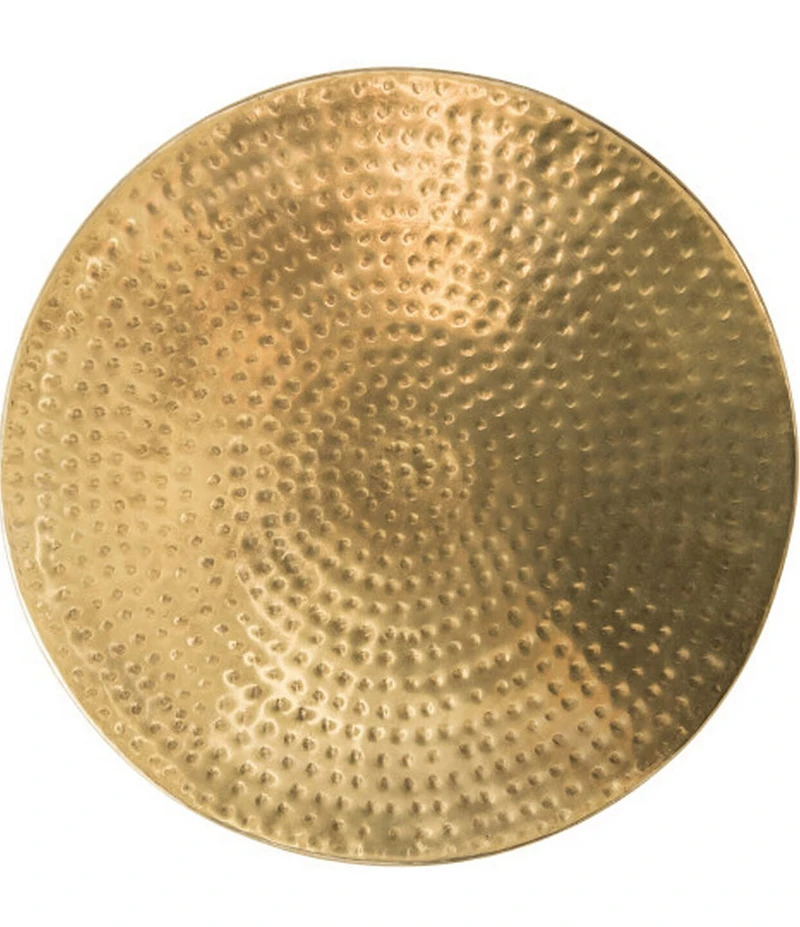 Creative Co Op Round Hammered Metal Drum Table or Planter with Lid