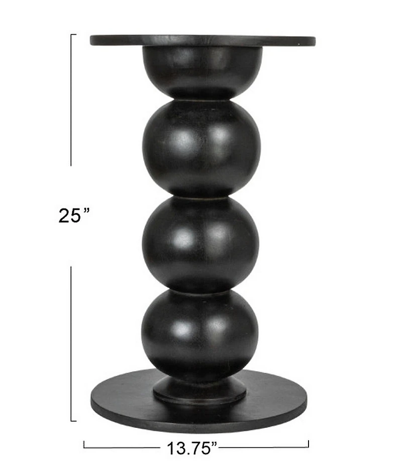 Creative Co Op Round Mango Wood Oversized Bubble Accent End Table