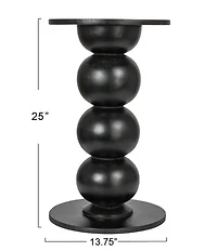 Creative Co Op Round Mango Wood Oversized Bubble Accent End Table