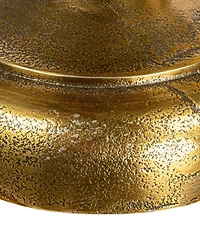 Creative Co Op Round Nautical Accent Table with Anchor Base in Cast Iron