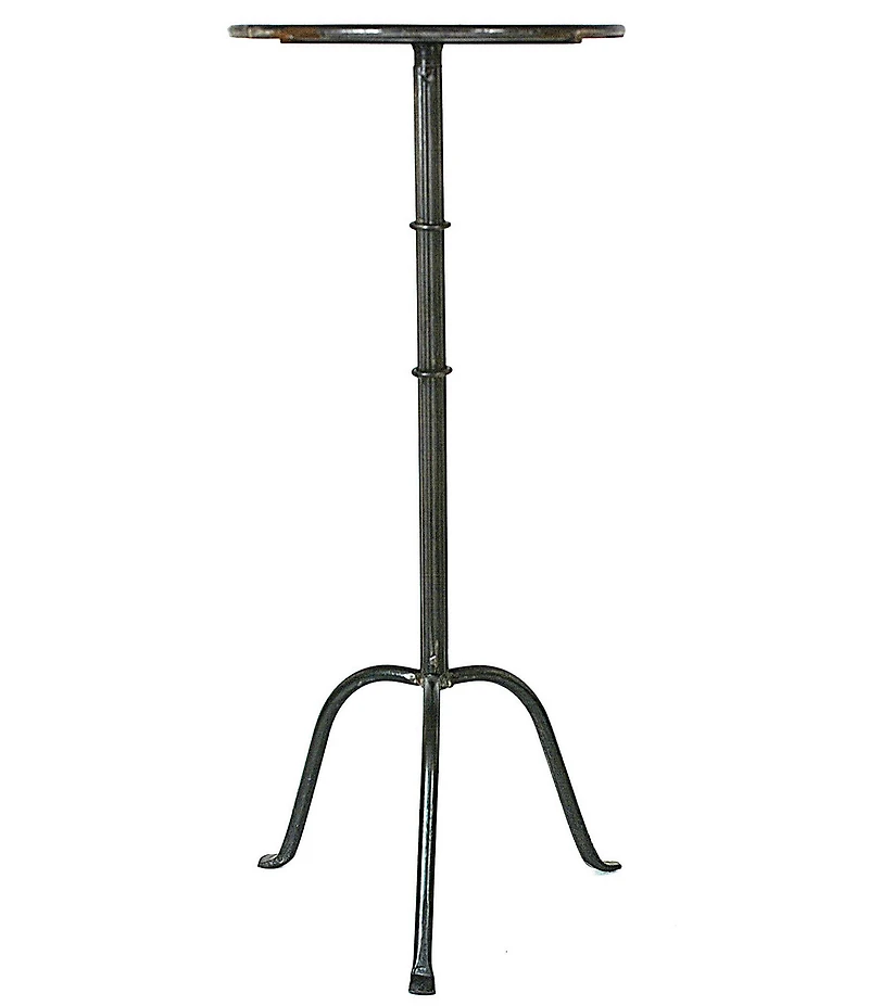 Creative Co Op Round Sleek Metal Martini Table, Black