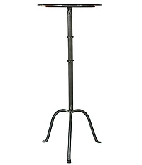 Creative Co Op Round Sleek Metal Martini Table, Black