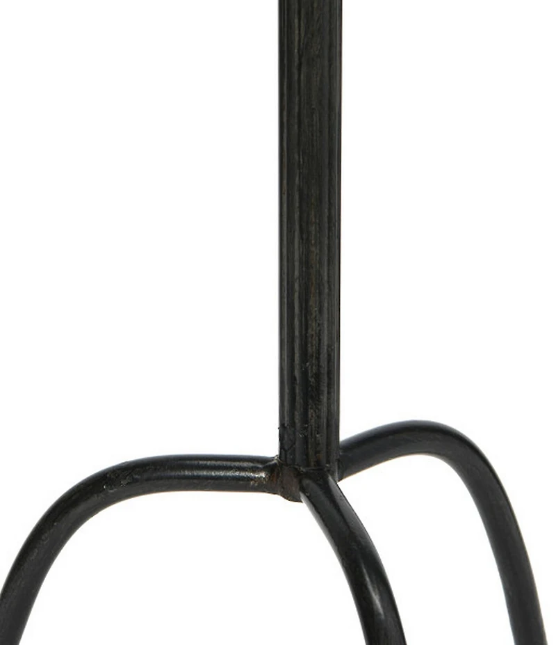 Creative Co Op Round Sleek Metal Martini Table, Black