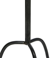 Creative Co Op Round Sleek Metal Martini Table, Black