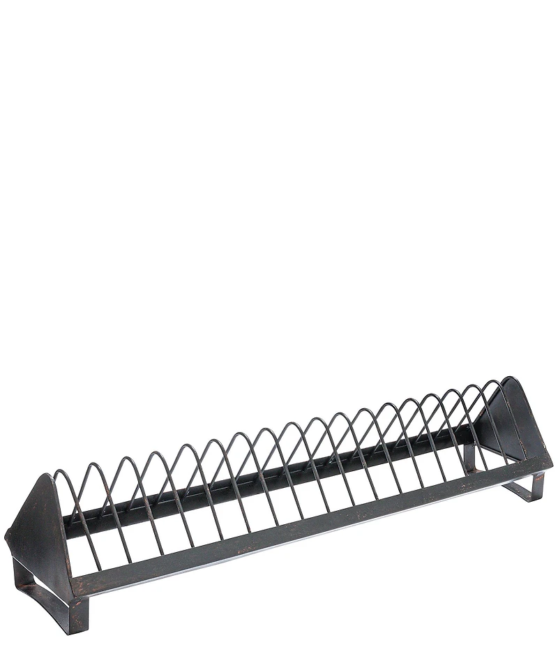 Creative Co Op Rustic Farmhouse Metal Dish Rack with 18 Slots