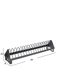 Creative Co Op Rustic Farmhouse Metal Dish Rack with 18 Slots