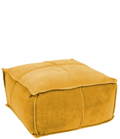 Creative Co Op Square Cotton Velvet Pouf Seat