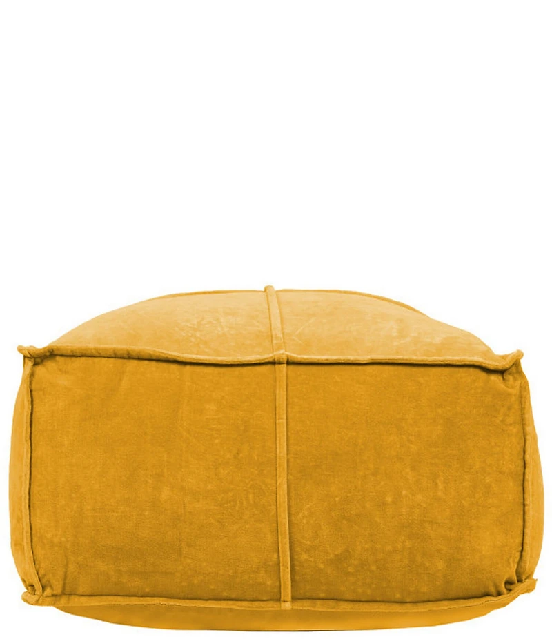 Creative Co Op Square Cotton Velvet Pouf Seat