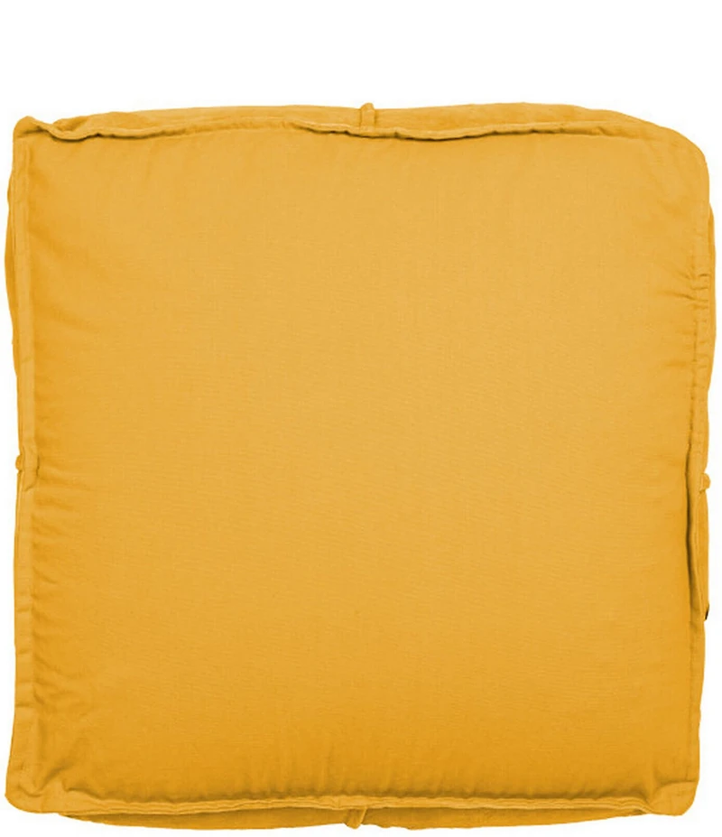 Creative Co Op Square Cotton Velvet Pouf Seat