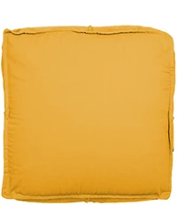 Creative Co Op Square Cotton Velvet Pouf Seat