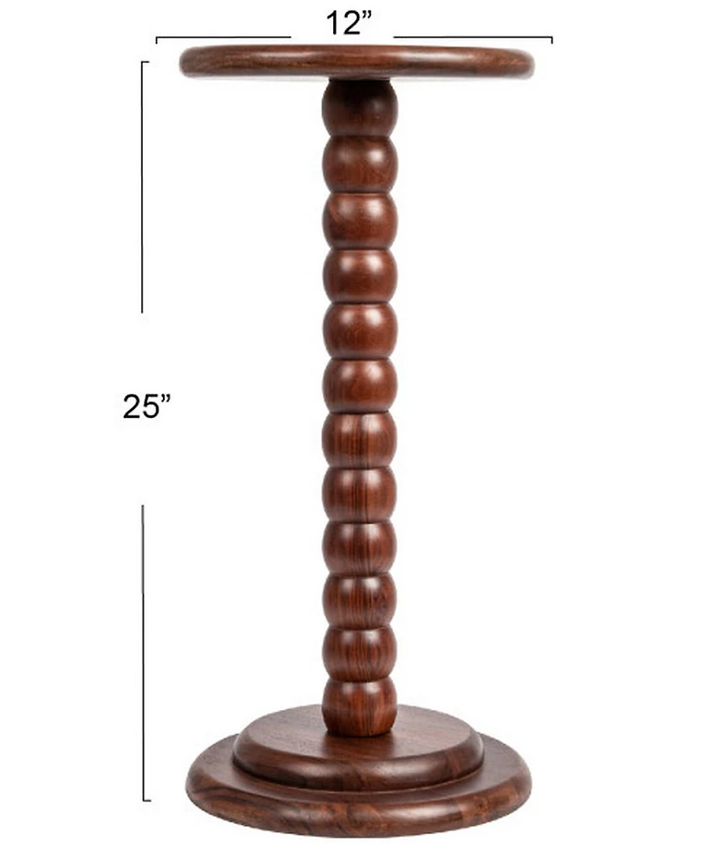 Creative Co Op Stacked Pedestal Cocktail Side Accent Table