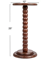 Creative Co Op Stacked Pedestal Cocktail Side Accent Table