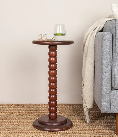 Creative Co Op Stacked Pedestal Cocktail Side Accent Table