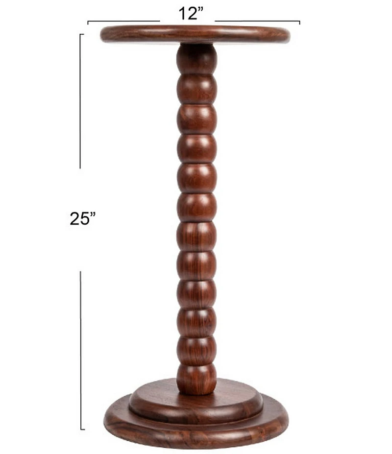 Creative Co Op Stacked Pedestal Cocktail Side Accent Table