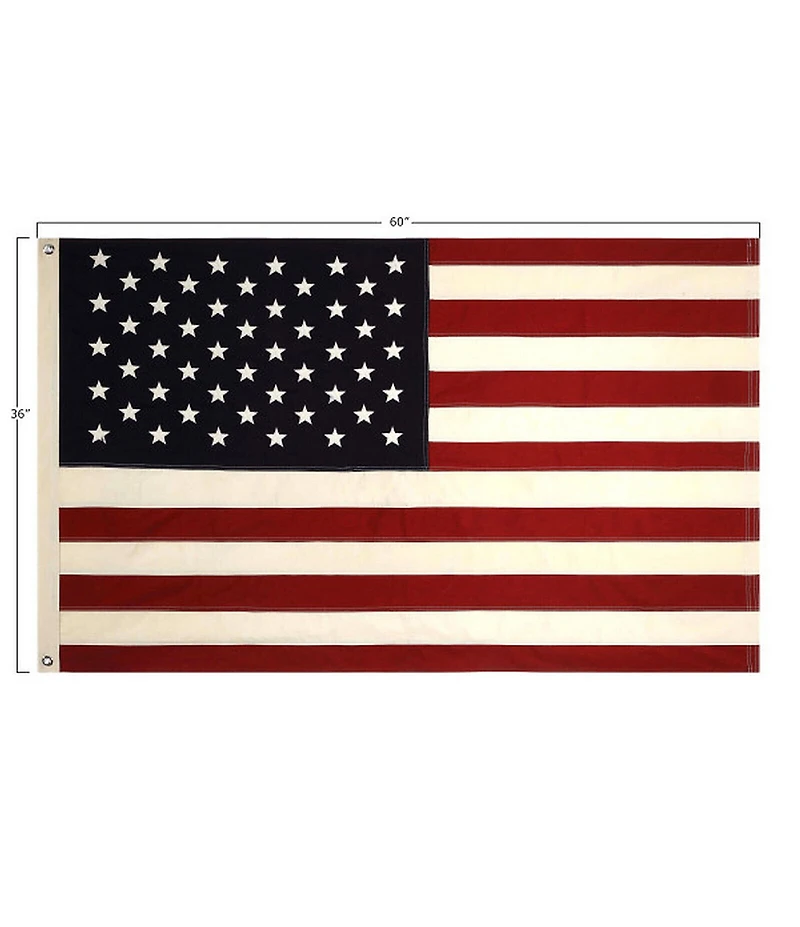 Creative Co Op USA Fabric Flag with Grommets