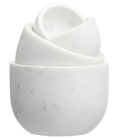 Creative Co Op White Marble Bowls, Set of 4