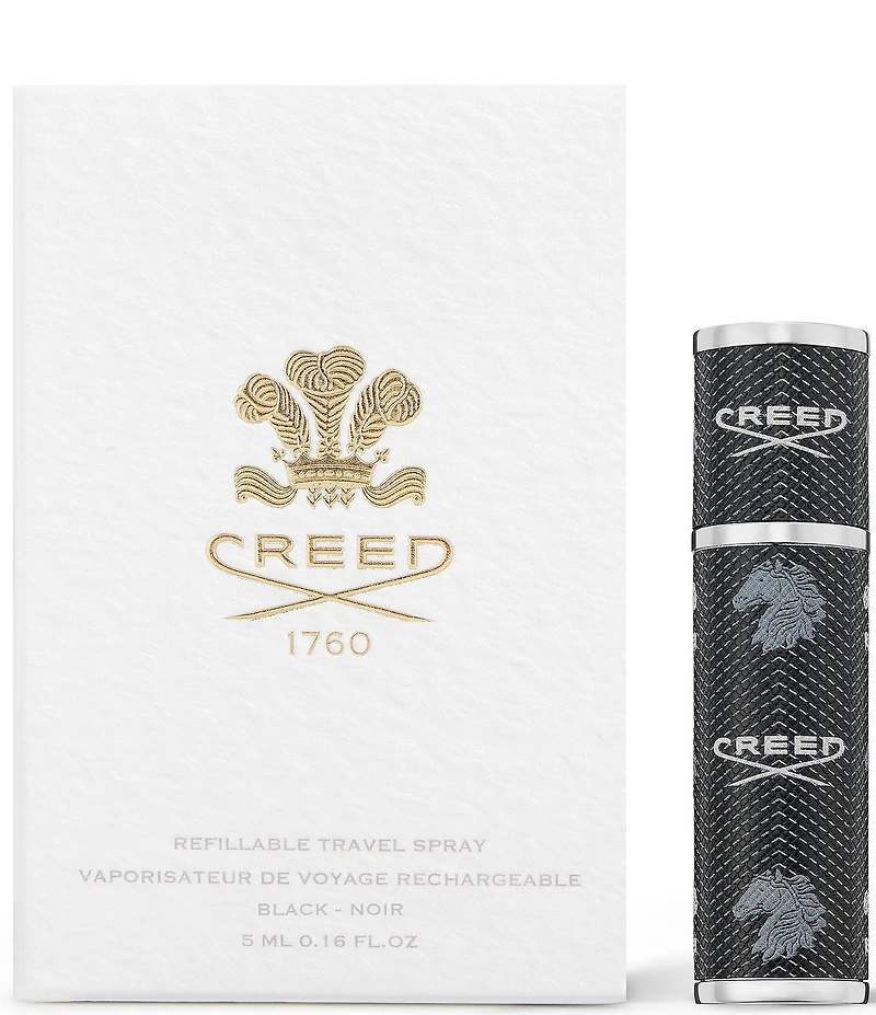 CREED Black Leather Refillable Travel Fragrance Atomizer