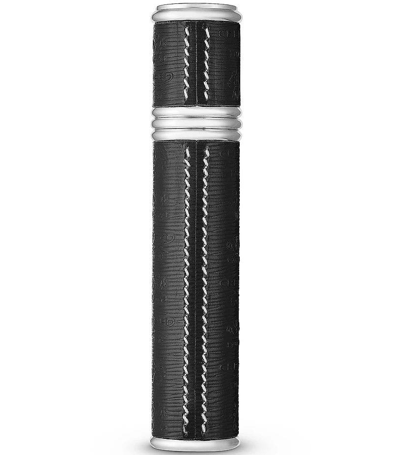 CREED Refillable Travel Perfume Atomizer in Silver with Black Leather, 0.33-oz.