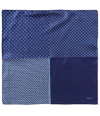 Cremieux 4-Square Neats Medallion Woven Silk Pocket Square