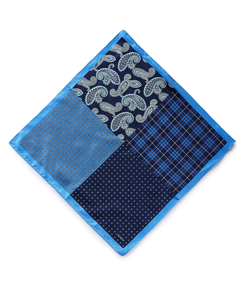 Cremieux 4-Square Woven Silk Pocket Square