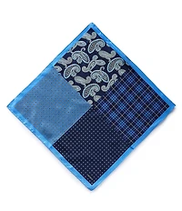 Cremieux 4-Square Woven Silk Pocket Square
