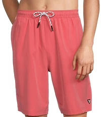 Cremieux 9#double; Classic Solid Swim Trunks